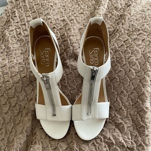 Franco Sarto White Heels